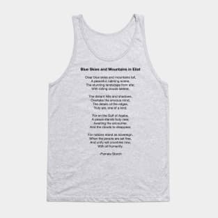 Blue Skies and Mountains in Eilat Poem Tank Top